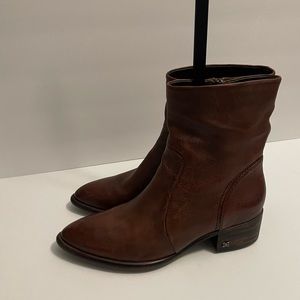 Sam Edelman Hilary Burnished Brown Leather Boots